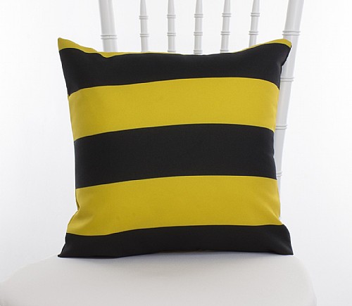 Black & Ochre Formal Stripe Pillowcases
