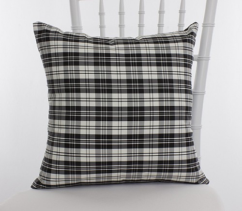 Black & White Plaid Pillow