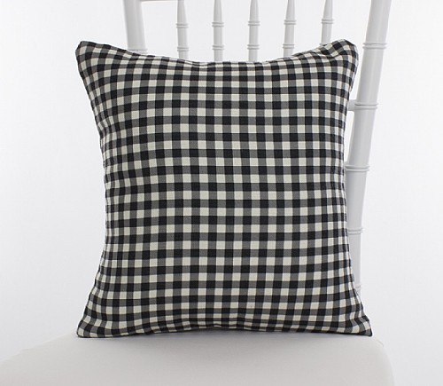 Black Gingham Pillow
