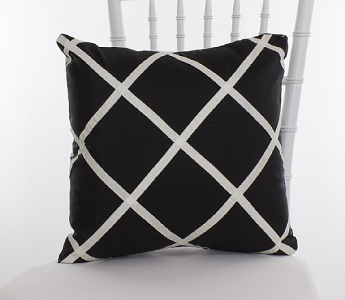 Black and White Lattice Pillow