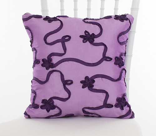 Lavender with Eggplant Azalea Pillowcase