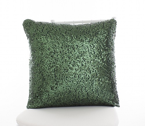 Emerald Sequined Taffeta Pillowcases