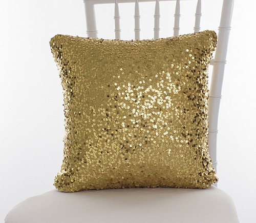 Gold Sequined Taffeta Pillowcases
