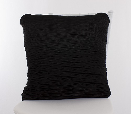 Black Pleated Satin Pillowcases