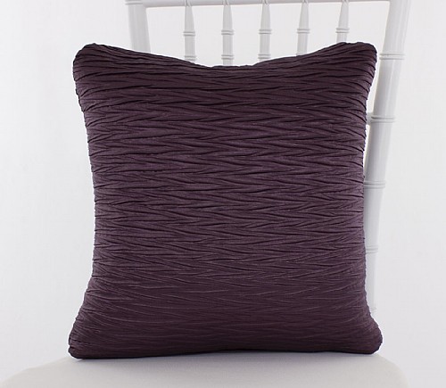 Eggplant Pleated Satin Pillowcases