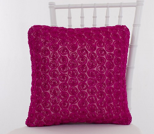 Fuchsia Flower Patch Pillow