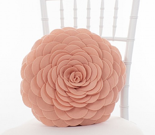 Dusty Rose Felt Flower Pillowcases (Limited Quantity)