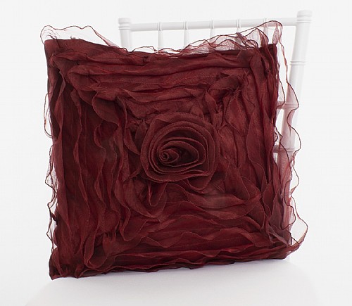 Red Organza Flower Pillow (Limited Quantity)