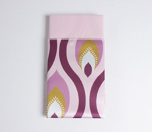Pink Peacock Lamour Dinner Napkins with Light Pink Cotton Backing