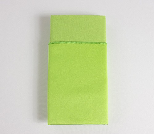 Apple Green Lamour Dinner Napkin with Lime Cotton Backing
