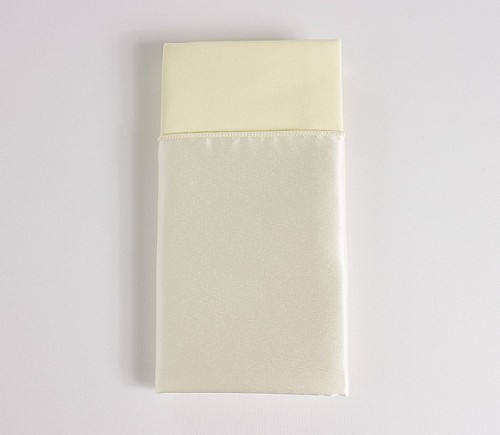 Ivory Lamour Dinner Napkin with Ivory Cotton Backing