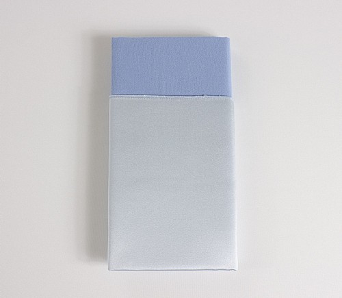 Light Blue Lamour Dinner Napkin with Light Blue Cotton Backing