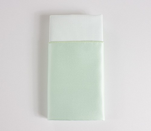 Mint Lamour Dinner Napkin with White Cotton Backing