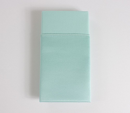 Tiffany Blue Lamour Dinner Napkin with Aqua Cotton Backing