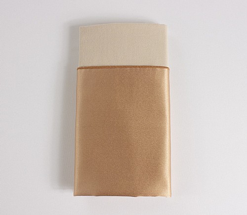 Toffee Candy Lamour Dinner Napkin with Beige Cotton Backing
