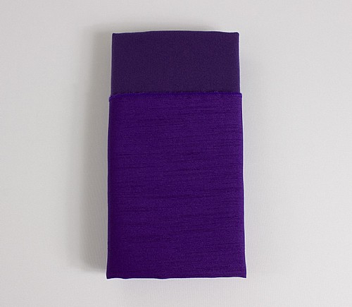 Purple Majestic Matte Dinner Napkin with Purple Cotton Backing