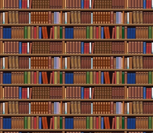 Library Print Poly Drape