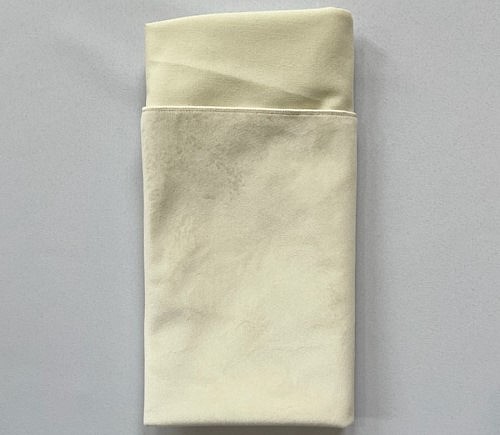 Ivory Velvet with Ivory Cotton Backing Dinner Napkin