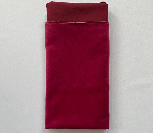 Ruby Velvet with Burgundy Cotton Backing Dinner Napkin