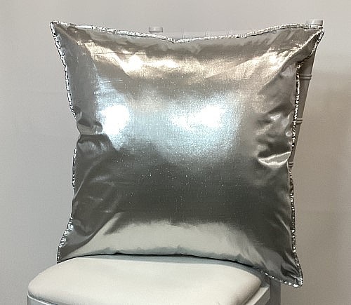 Silver Tissue Lame Pillow