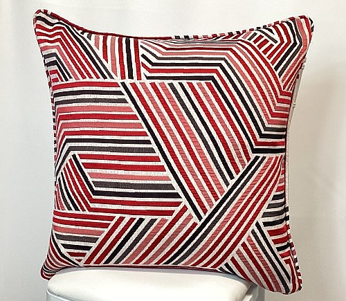 Scarlet Labyrinth Pillow