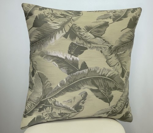 Silver Metallic Feathers Pillow