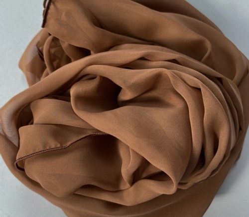 Chocolate Silk Chiffon Runner