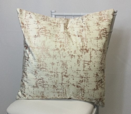 Cream Etched Velvet Pillow