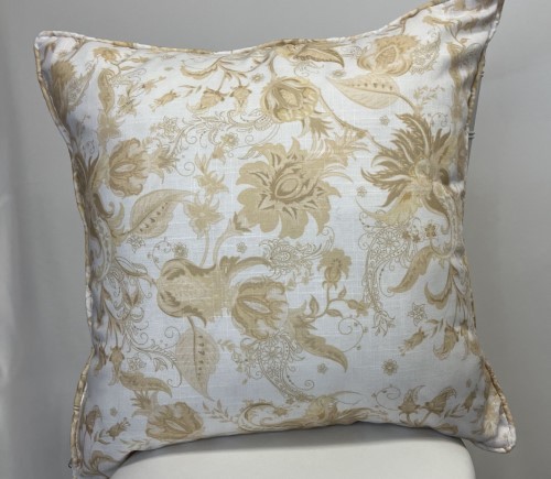 Cream Thistle Linen Pillow