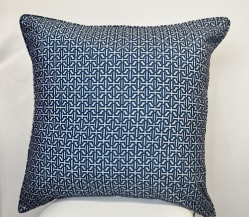 Navy Celtic Chain Pillow (small scale)