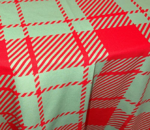 Red & Mint Plaid Cotton