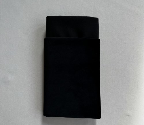 Black Velvet Dinner Napkin with Black Cotton Backing
