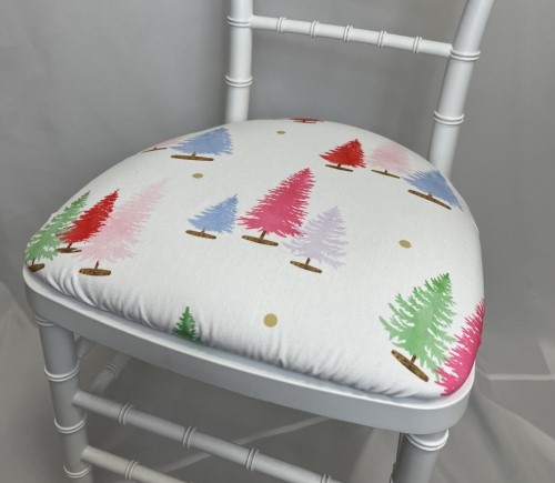 Pastel Pines Cotton Seat Cushion Cover