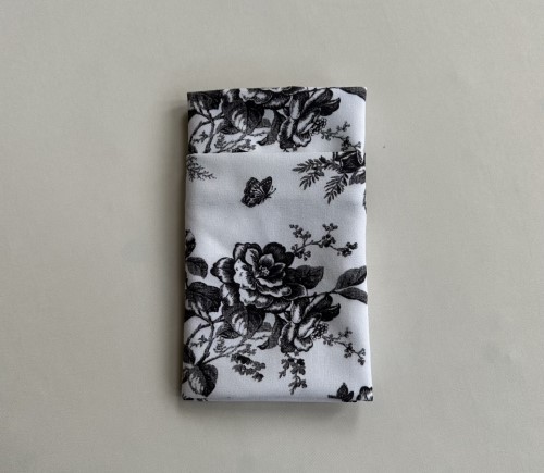 Black Garden Toile Dinner Napkin