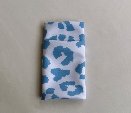 Light Blue Leopard Poly Napkins