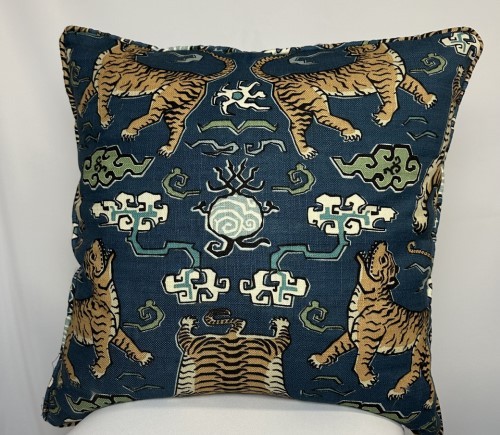 Denim Tiger Pillow