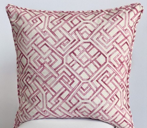Pink Bamboo Trellis Pillow