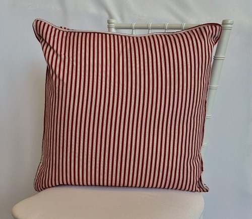Red Ticker Stripe Pillow