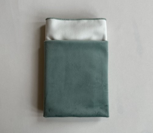 Loden Velvet Dinner Napkin w/ Bone Cotton Backing