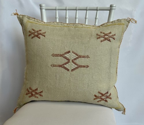 Cream Jute Pillow