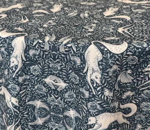 Navy Foxy Toile
