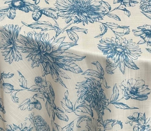 Denim Floral Sketch