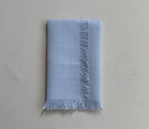 Sky Blue Fringe Dinner Napkin