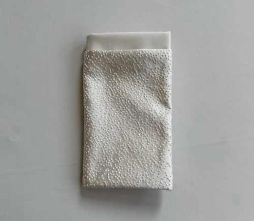 Ivory Norway Dinner Napkin w/ Bone Cotton Backing