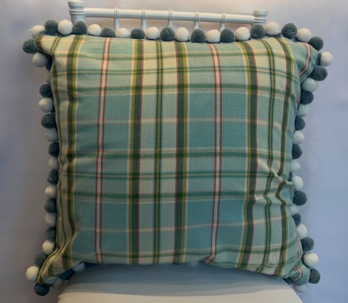 Ocean Kiawah Plaid Pillow
