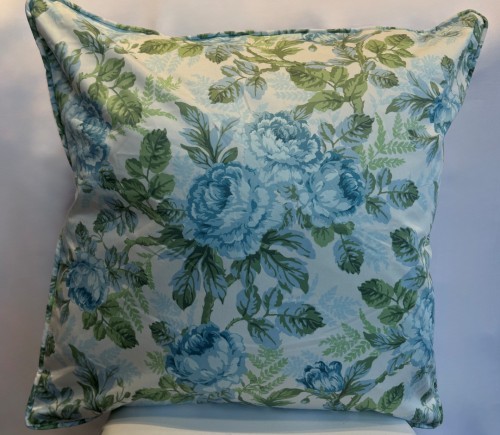 Seaside Cabbage Rose Pillow