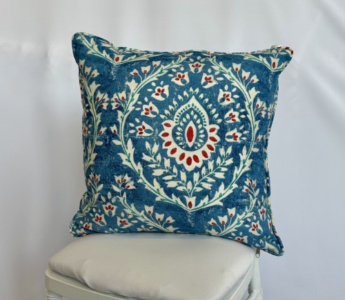 Blue Olivia Paisley Pillow