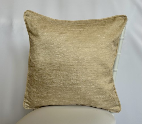 Champagne Metallic Chenille Pillow