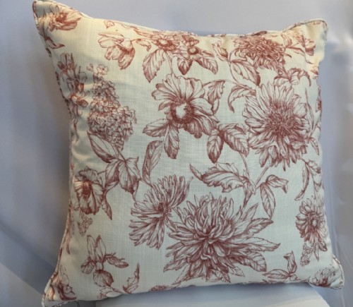 Brick Floral Sketch Pillow
