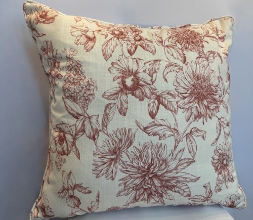Brick Floral Sketch Pillow